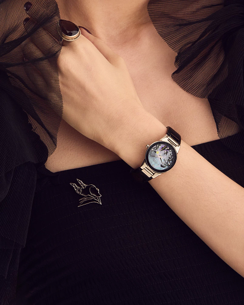 Maleficent's Charm Gray Dial Leather Strap GA1080-41Y | CITIZEN Maleficent's Charm Gray Dial Leather Strap GA1080-41Y | CITIZEN